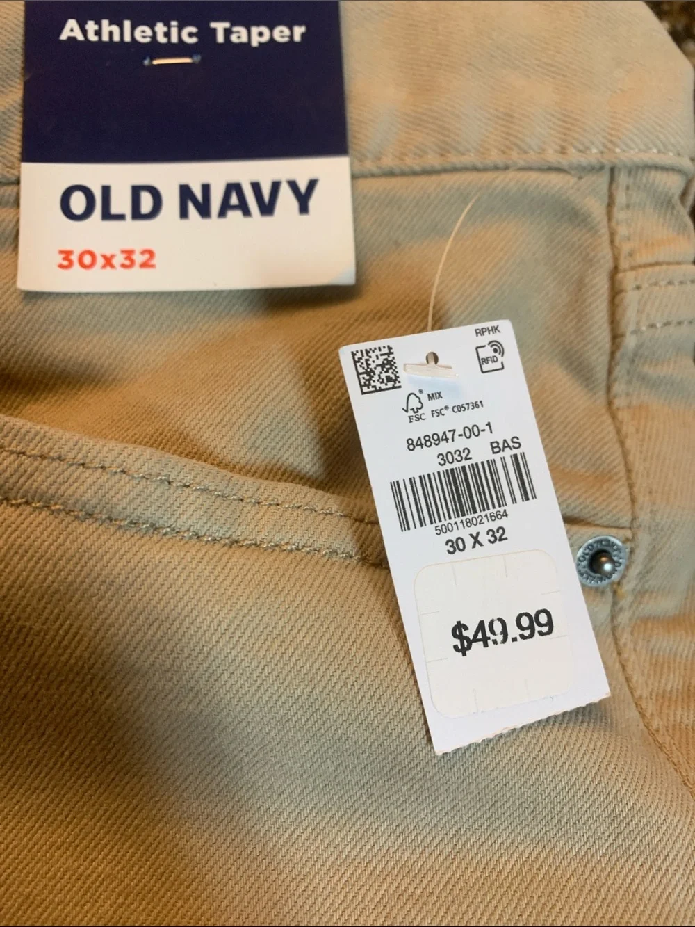 Old Navy Men’s Light Tan Chino Pants